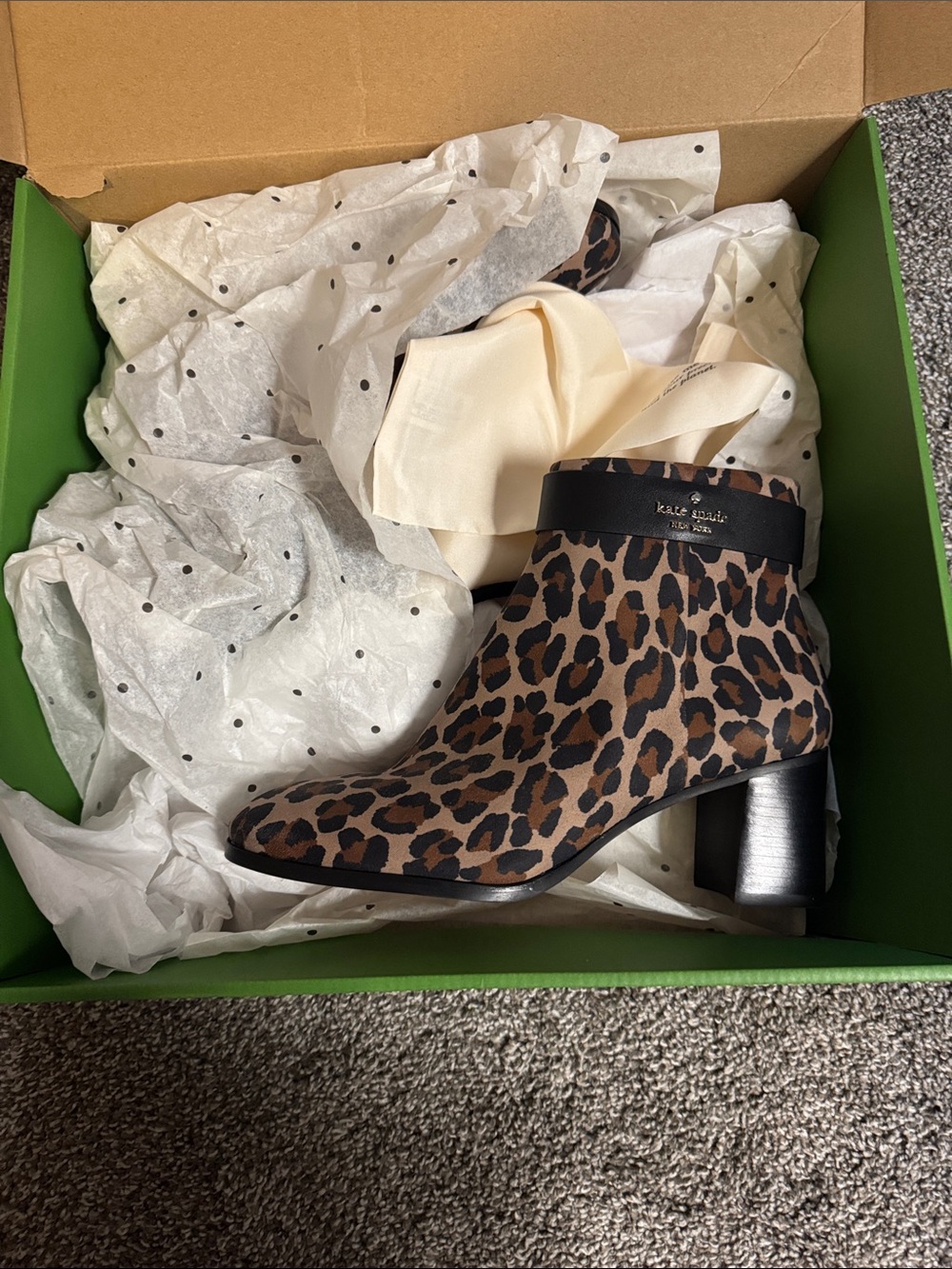 Kate Spade leopard print boots